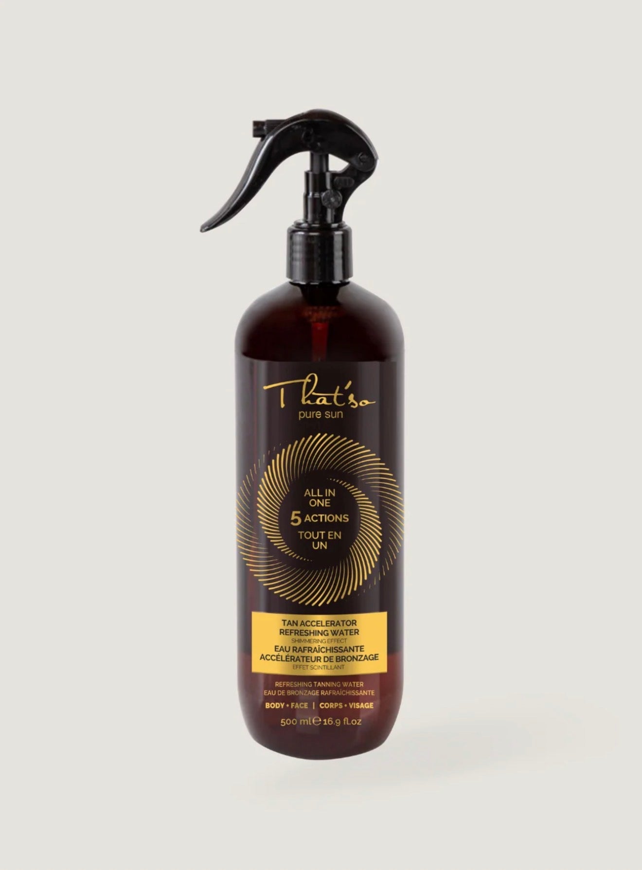 Eau rafraîchissante accélératrice de bronzage